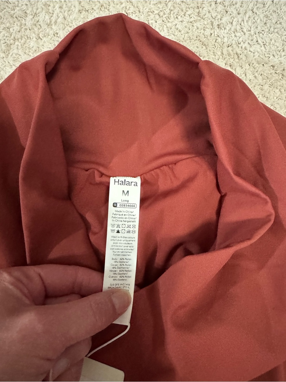 Halara SoftlyZero Airy 2-in-1 Flowy Yoga Shorts 5" Long Winterberry Rust M - Picture 6 of 13